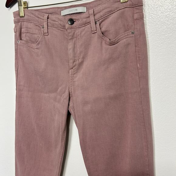 Joe’s Jeans Women’s 29 Mid Rise Skinny Mauve Pink Stretch Denim Pants Made USA - Picture 2 of 14